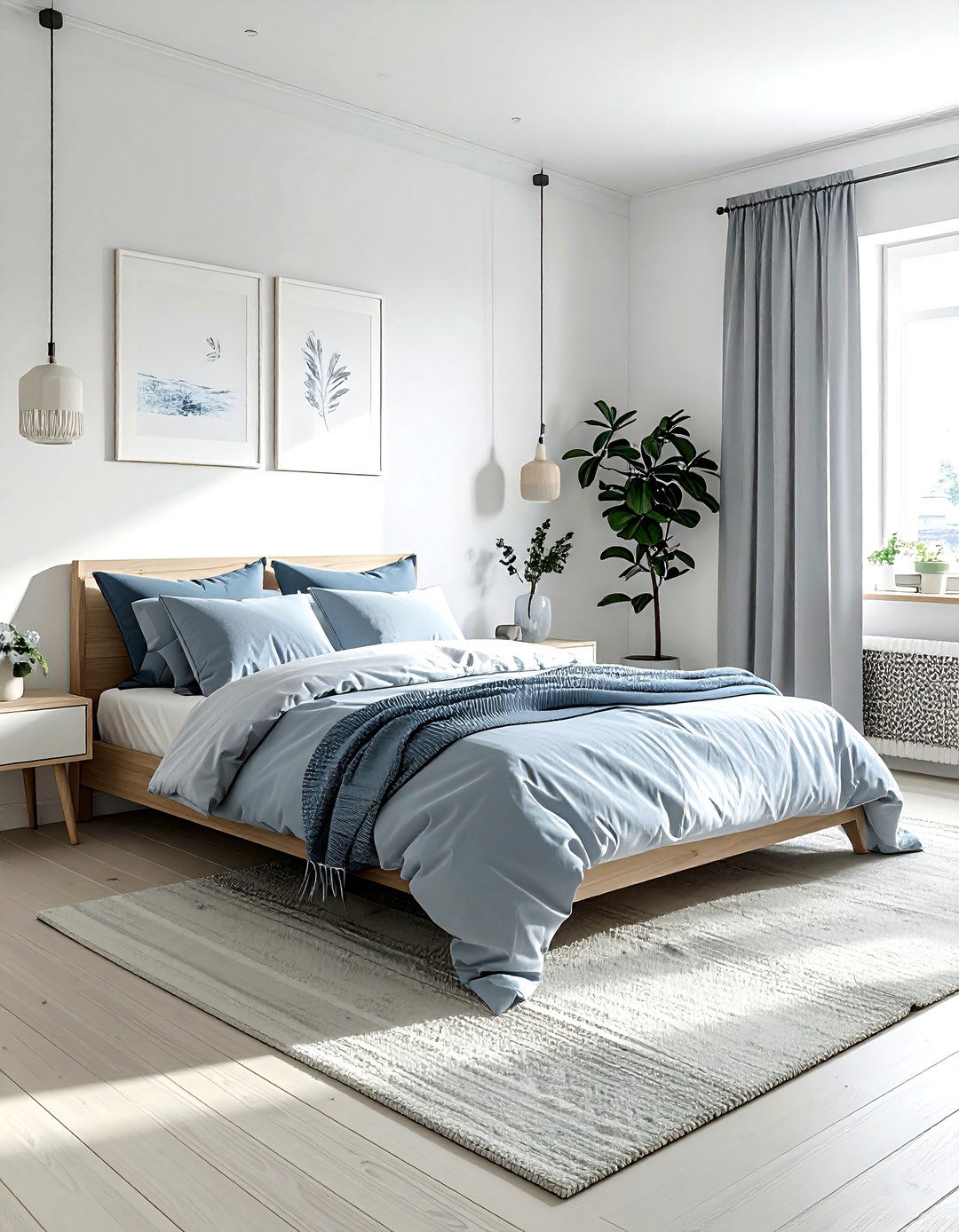 Scandinavian open plan bedroom - 30 open concept bedroom ideas