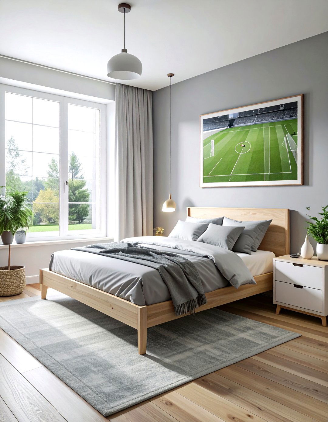 Scandinavian soccer bedroom look - 30 soccer bedroom ideas