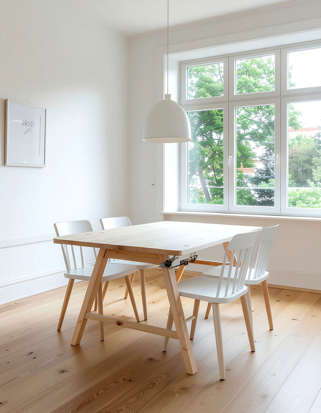 Scandinavian style folding dining table - 30 expandable dining room ideas