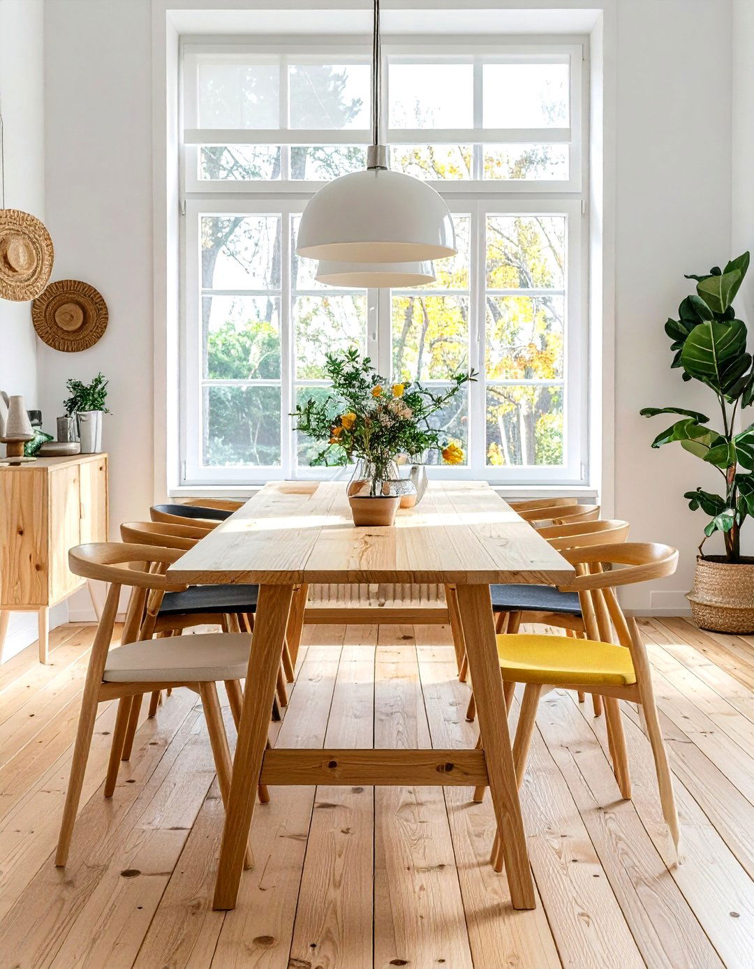 Scandinavian trestle table - 30 trestle dining table ideas