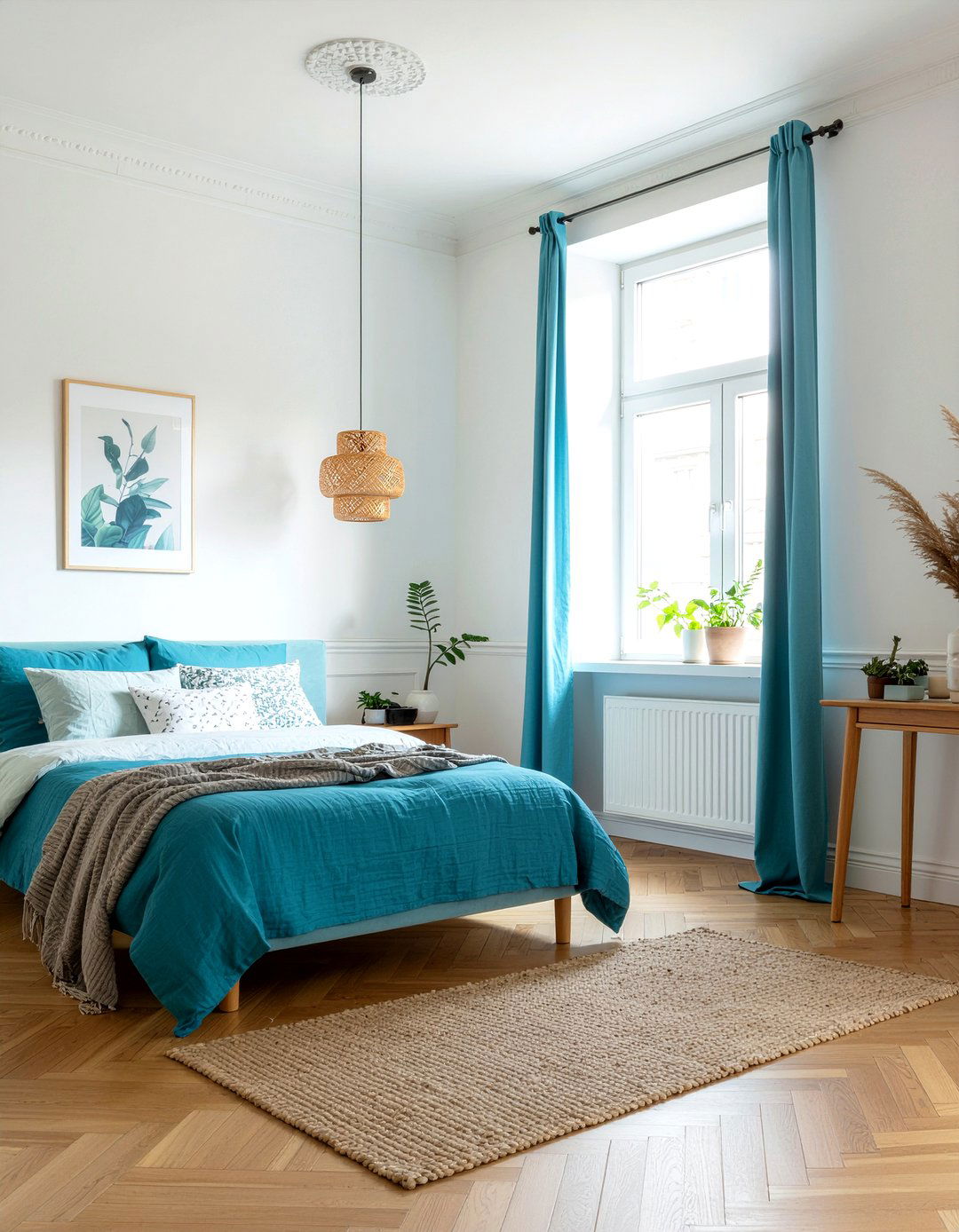 Scandinavian turquoise bedroom - 30 turquoise bedroom ideas