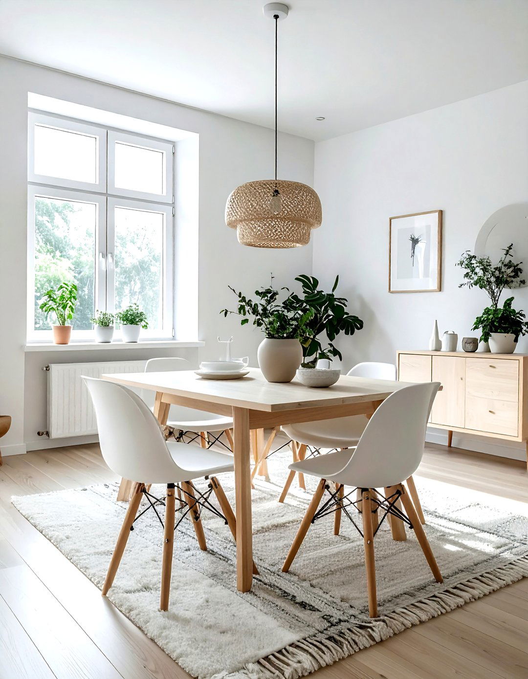 Scandinavian white dining room - 30 white and white dining room ideas