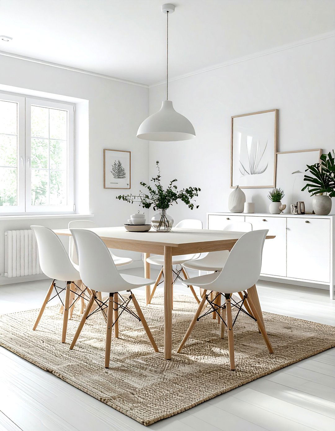Scandinavian white dining room - 30 bright white dining room ideas