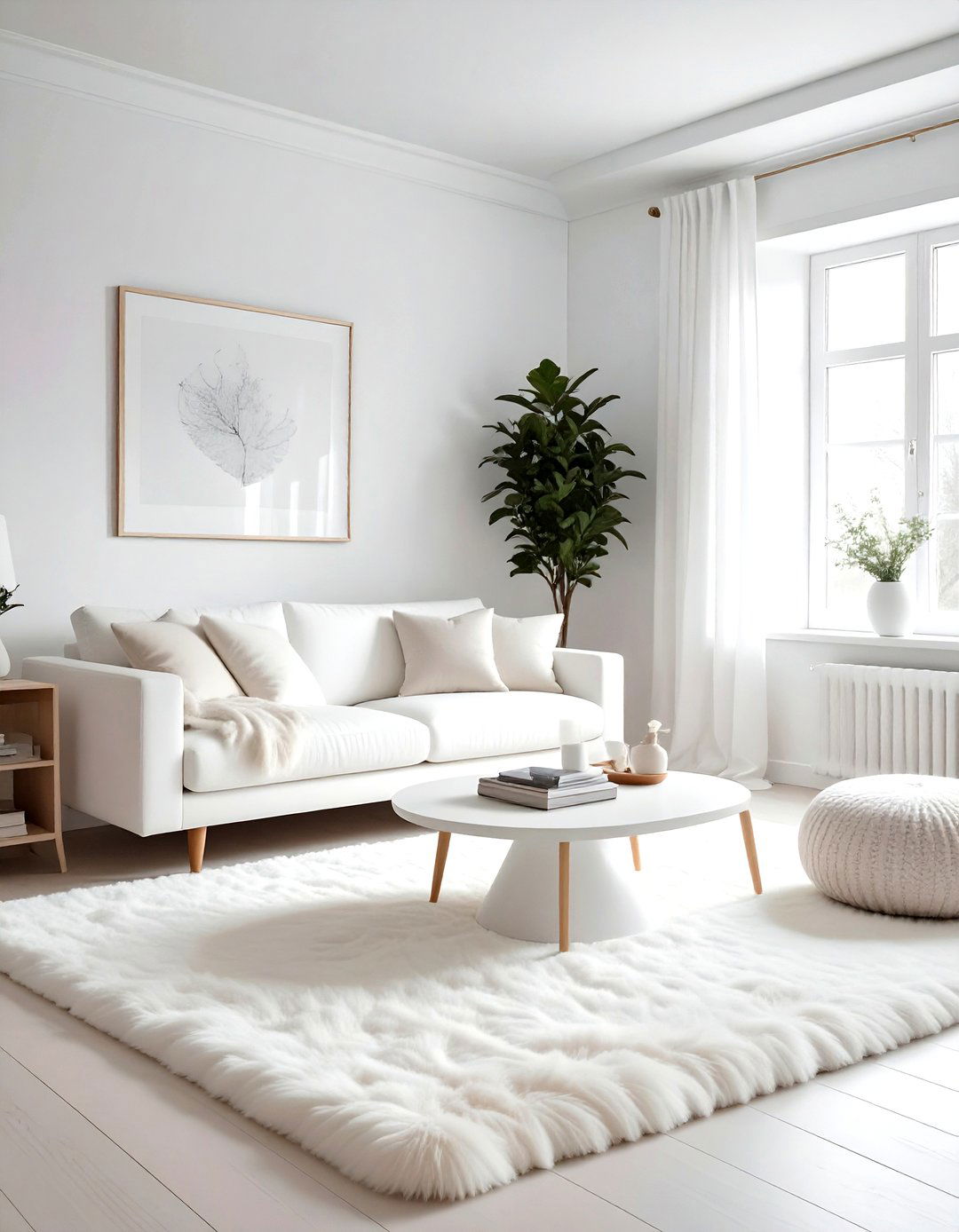 Scandinavian white living room - 30 white and white living room ideas