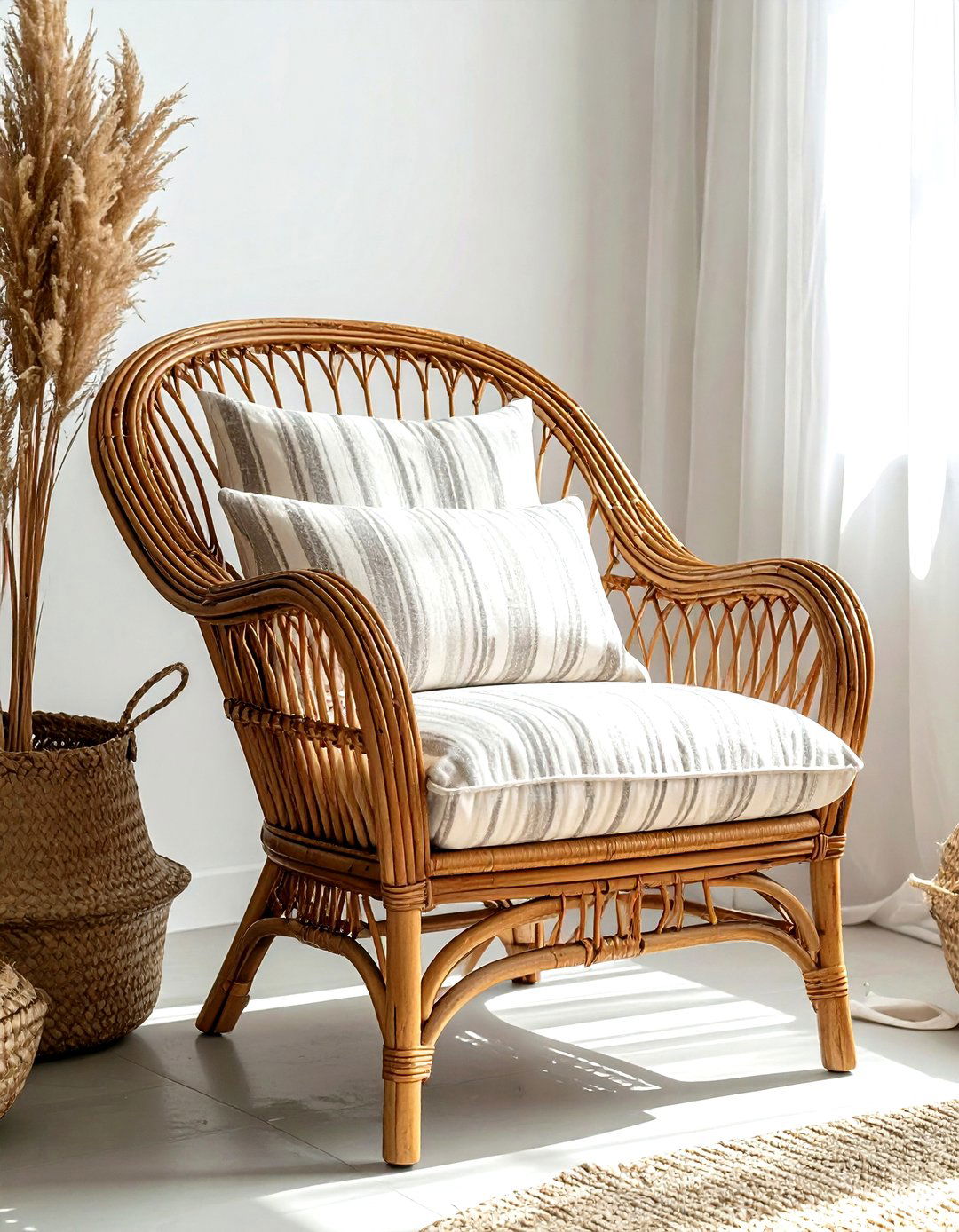 Scandinavian wicker dining chairs - 30 wicker dining chair ideas