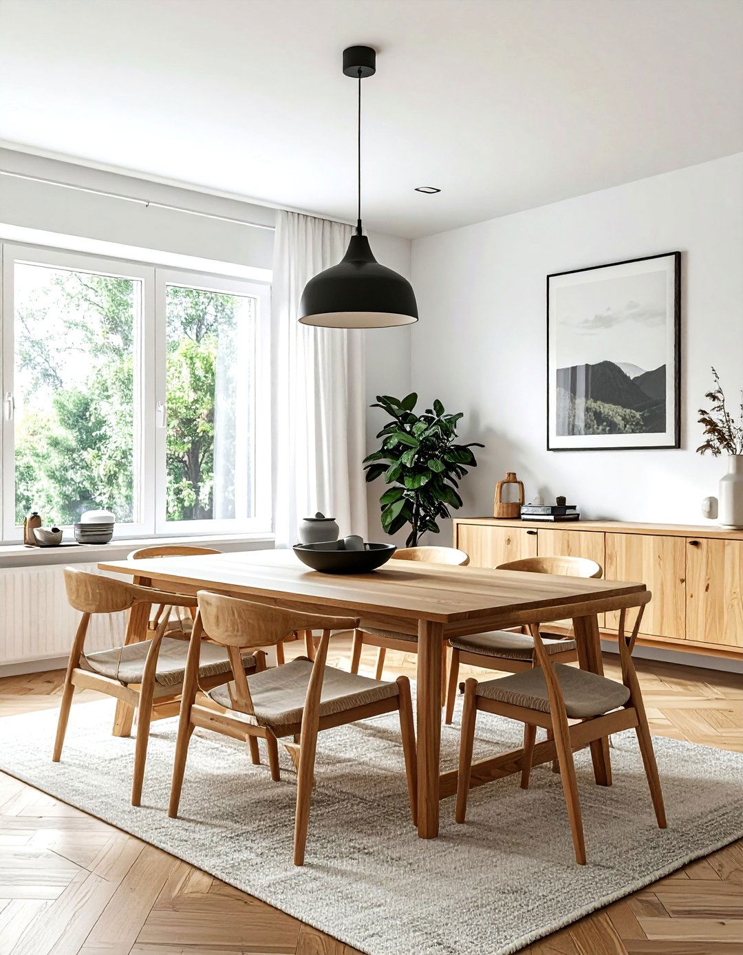 Scandinavian wood dining room - 30 dining room decorating tips