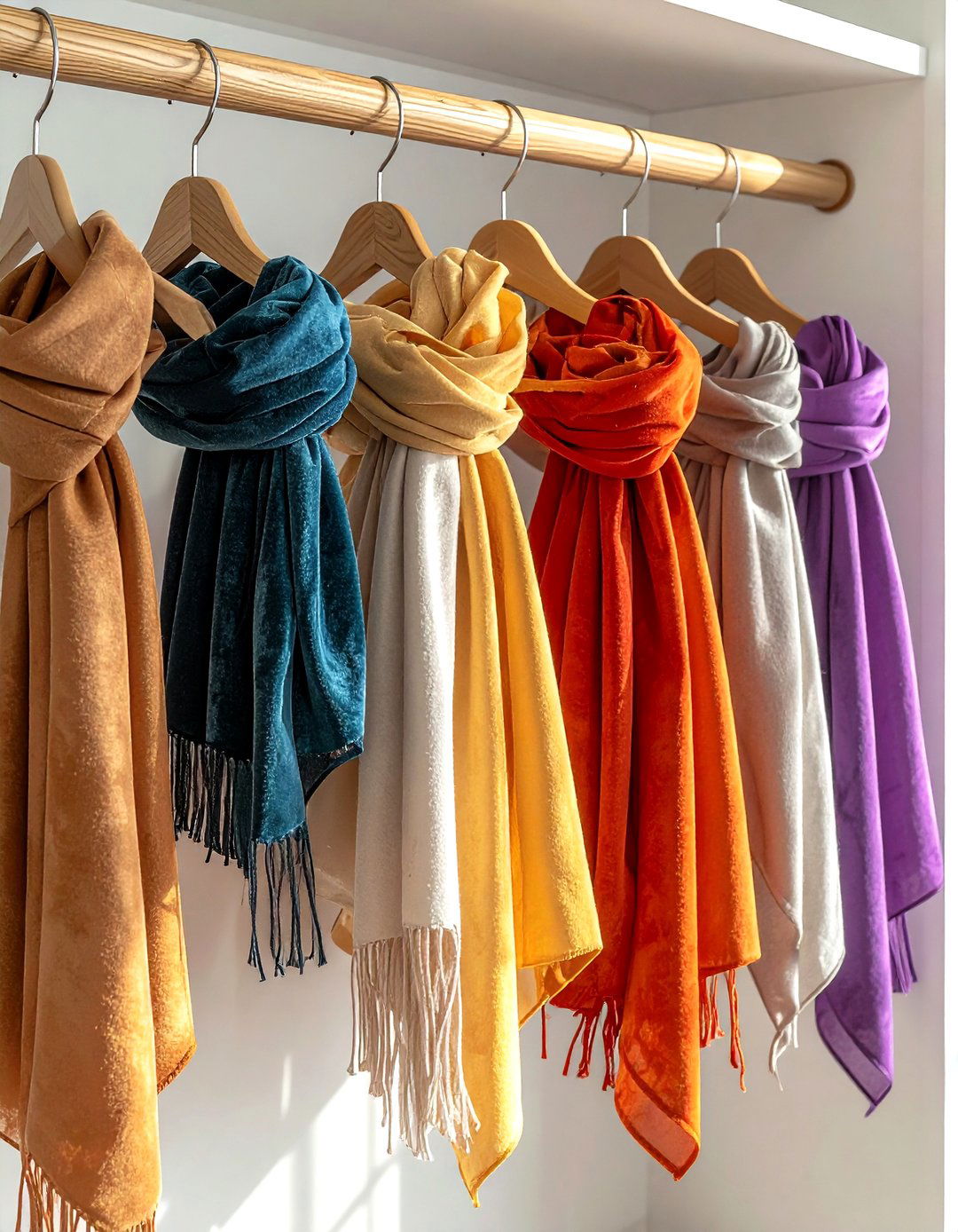 Scarf hanger for closet - 30 bedroom organization hacks