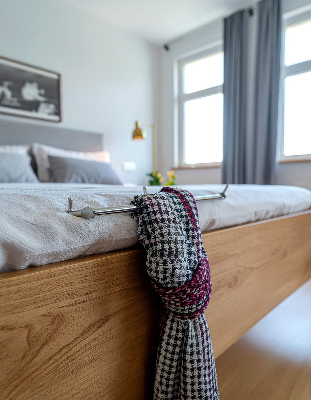 Scarf magnetic strip - 30 bedroom scarf storage ideas