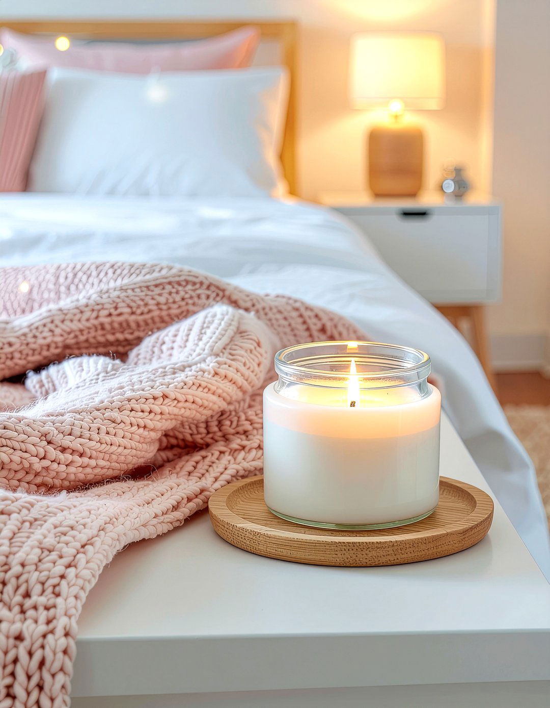 Scented Soy Candle - 30 restful bedroom ideas