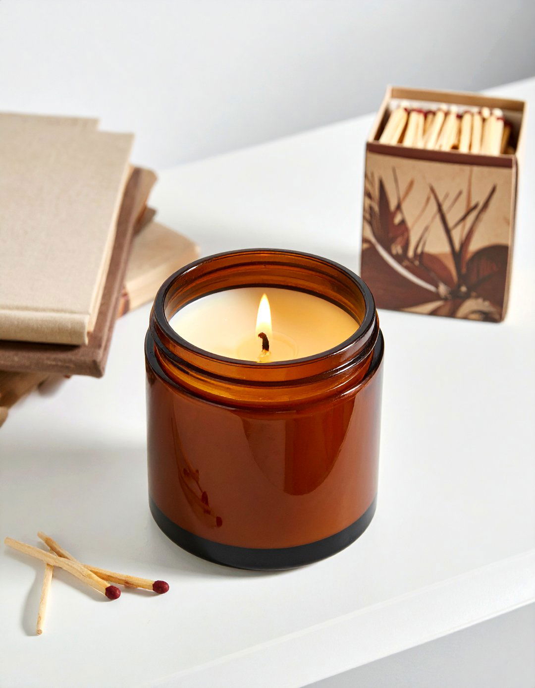 Scented candle dresser arrangement - 30 dresser vignette ideas