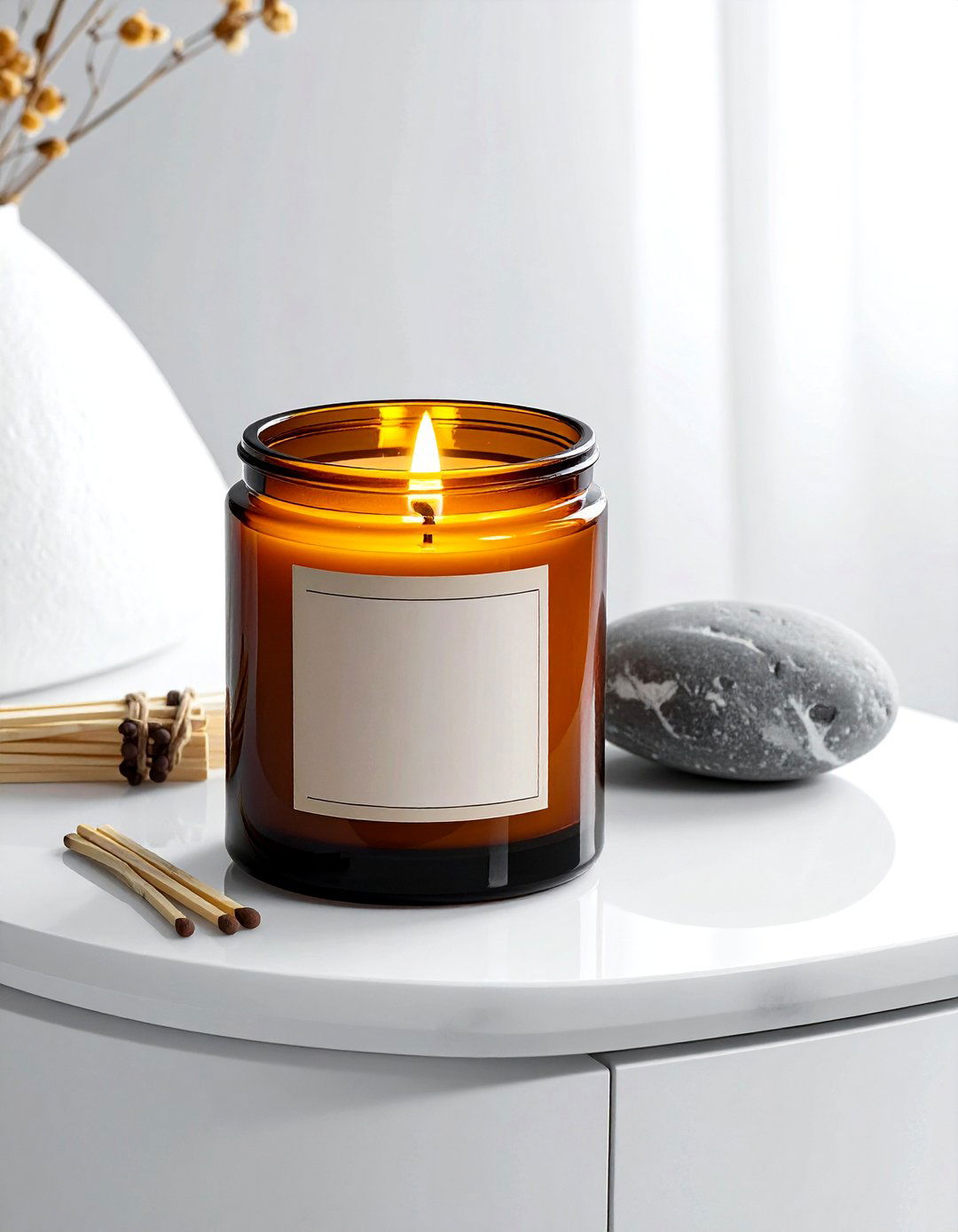 Scented candle for bedroom - 30 nightstand styling ideas
