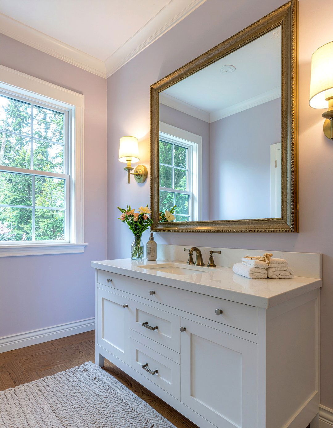 Sconce Lighting - 30 powder room ideas