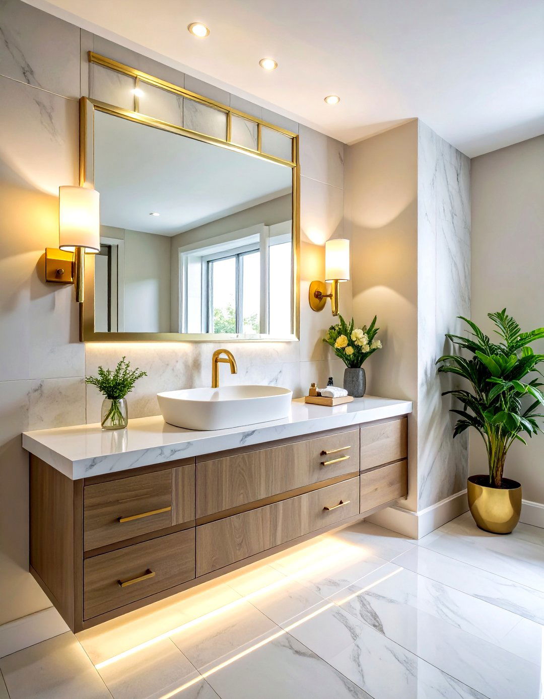 Sconce Lighting Bathroom - 30 spec home bathroom ideas