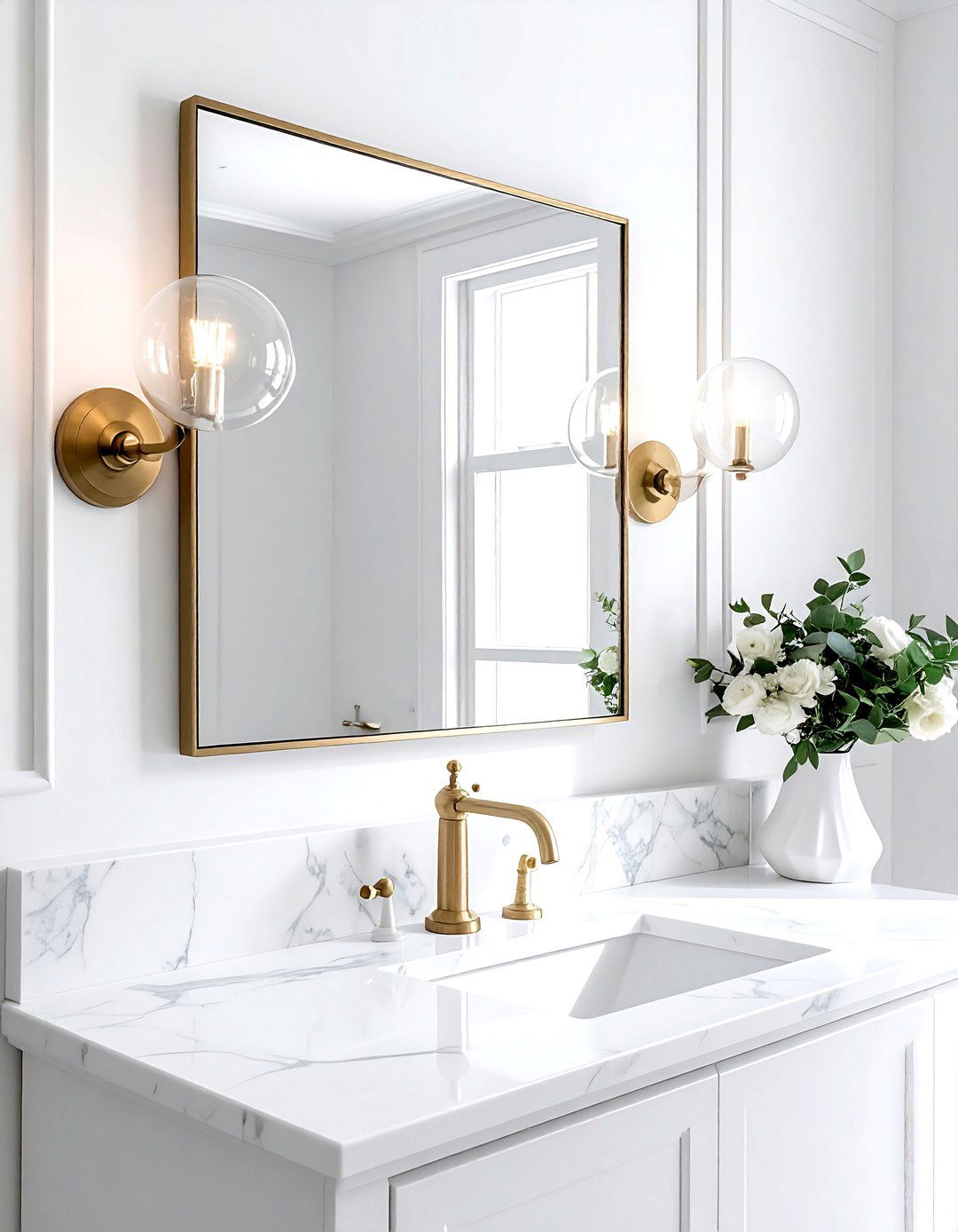 Sconce Lighting Over Mirror - 30 timeless bathroom ideas