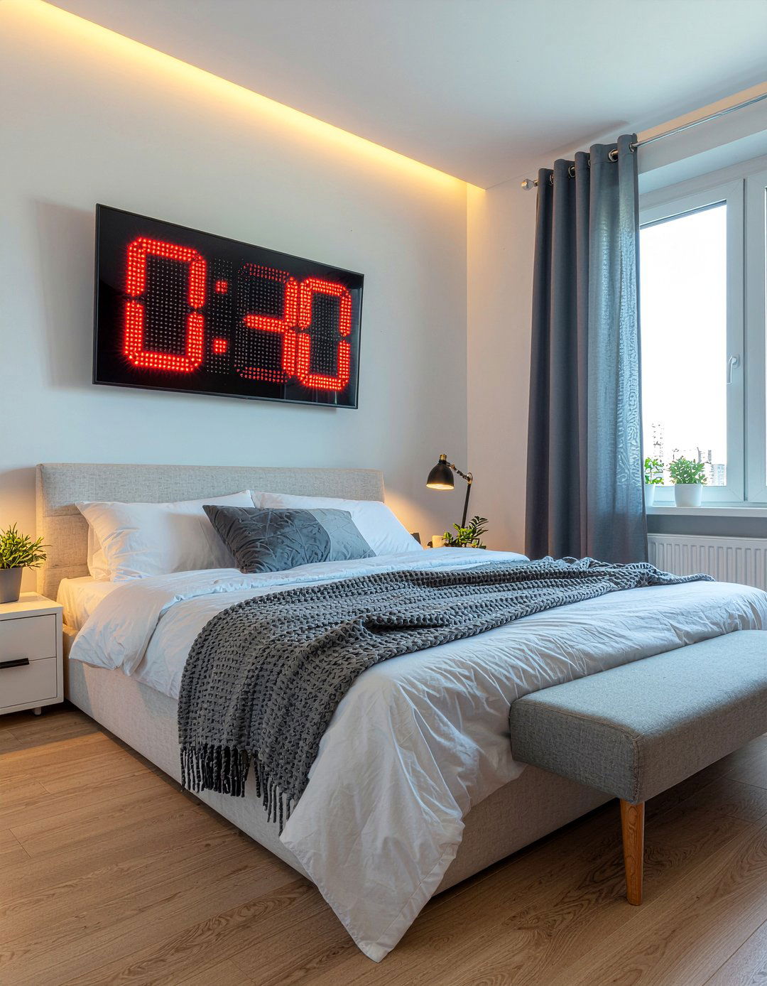 Scoreboard wall clock - 30 hockey bedroom ideas