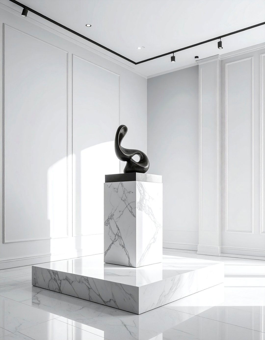 Sculptural Art Pedestal - 30 grand entryway ideas
