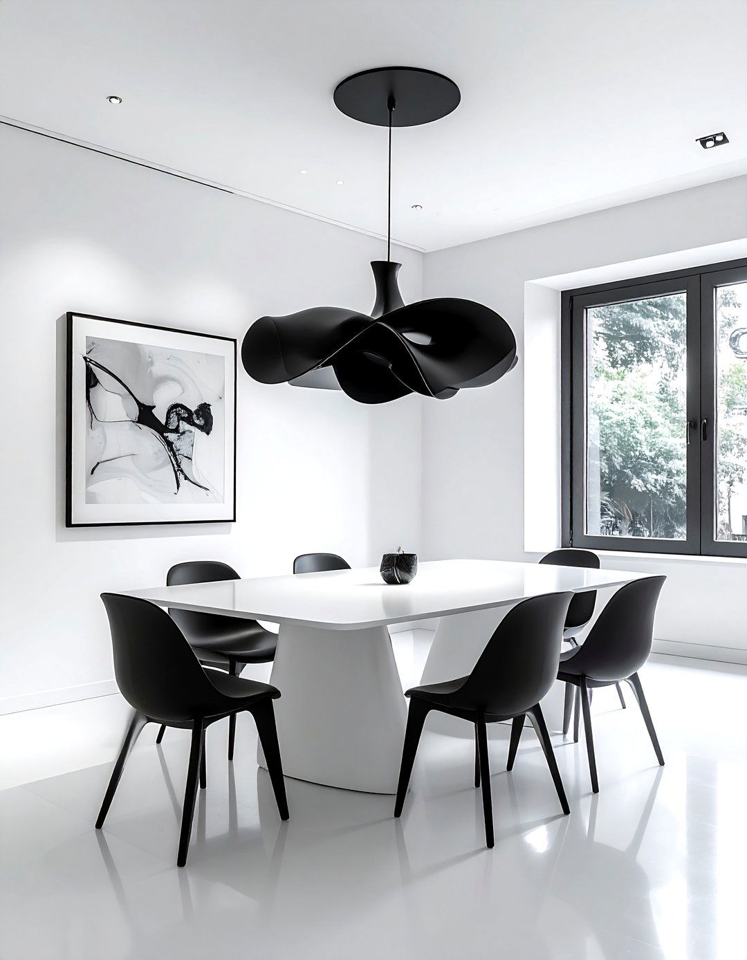 Sculptural Art Piece Light - 30 single pendant dining room ideas