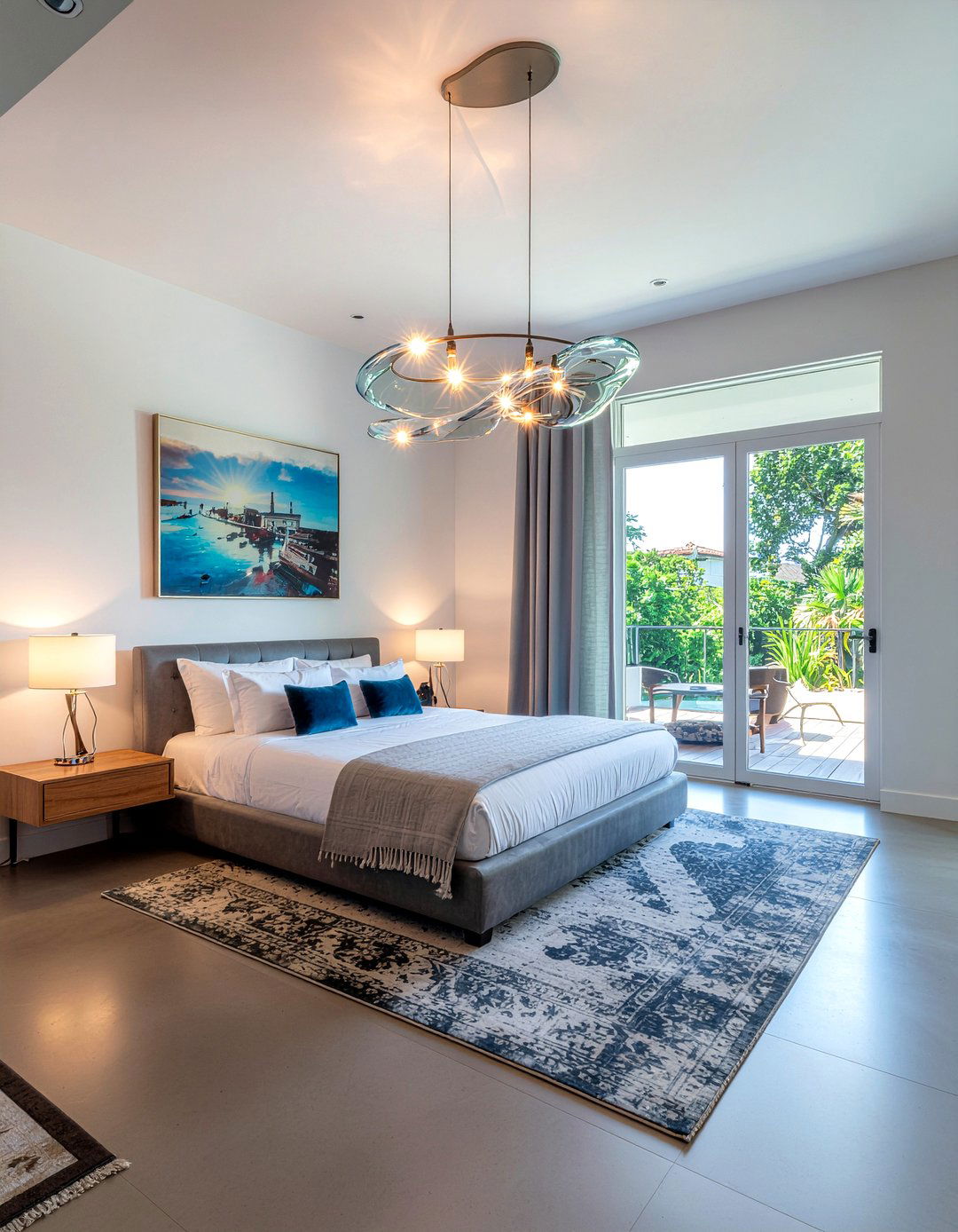 Sculptural Artistic Light Fixture - 30 bedroom lighting ideas