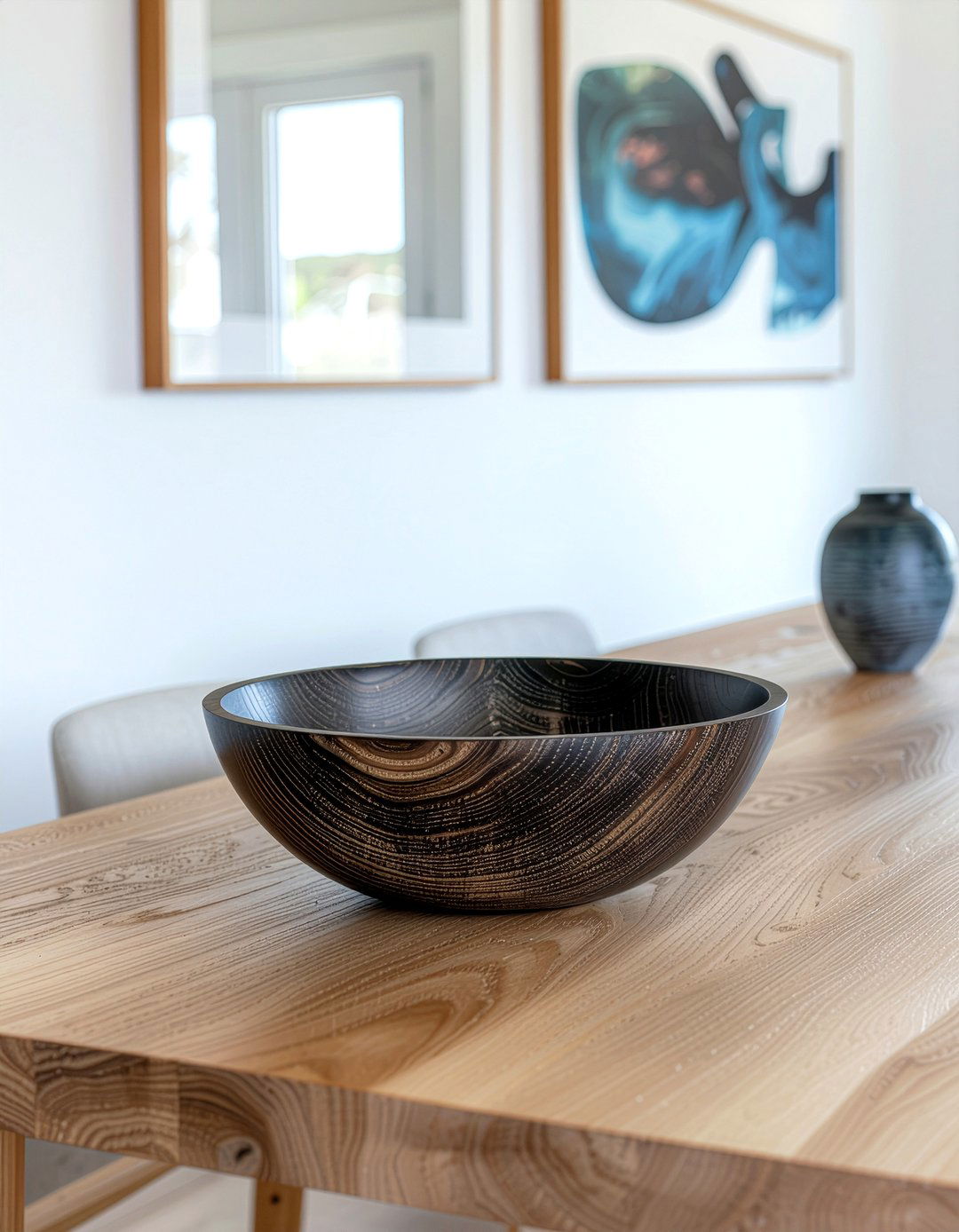 Sculptural Centerpiece Bowl - 30 rustic modern dining room ideas