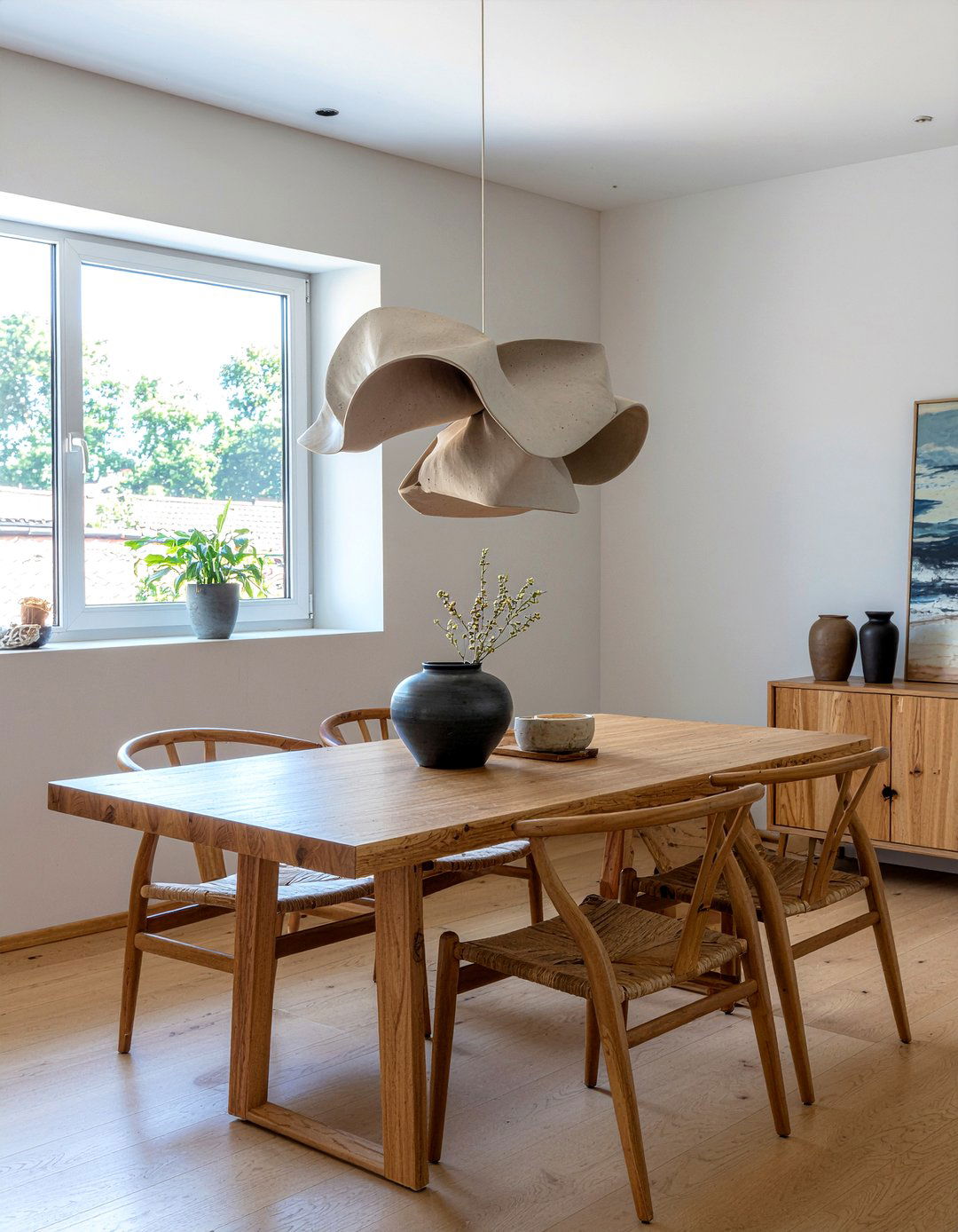 Sculptural Ceramic Light - 30 dining room pendant ideas