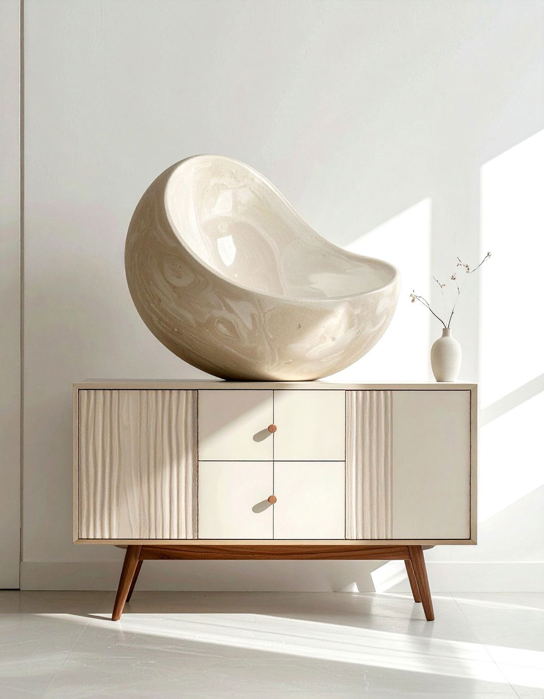 Sculptural Ceramic Object - 30 dresser top styling ideas