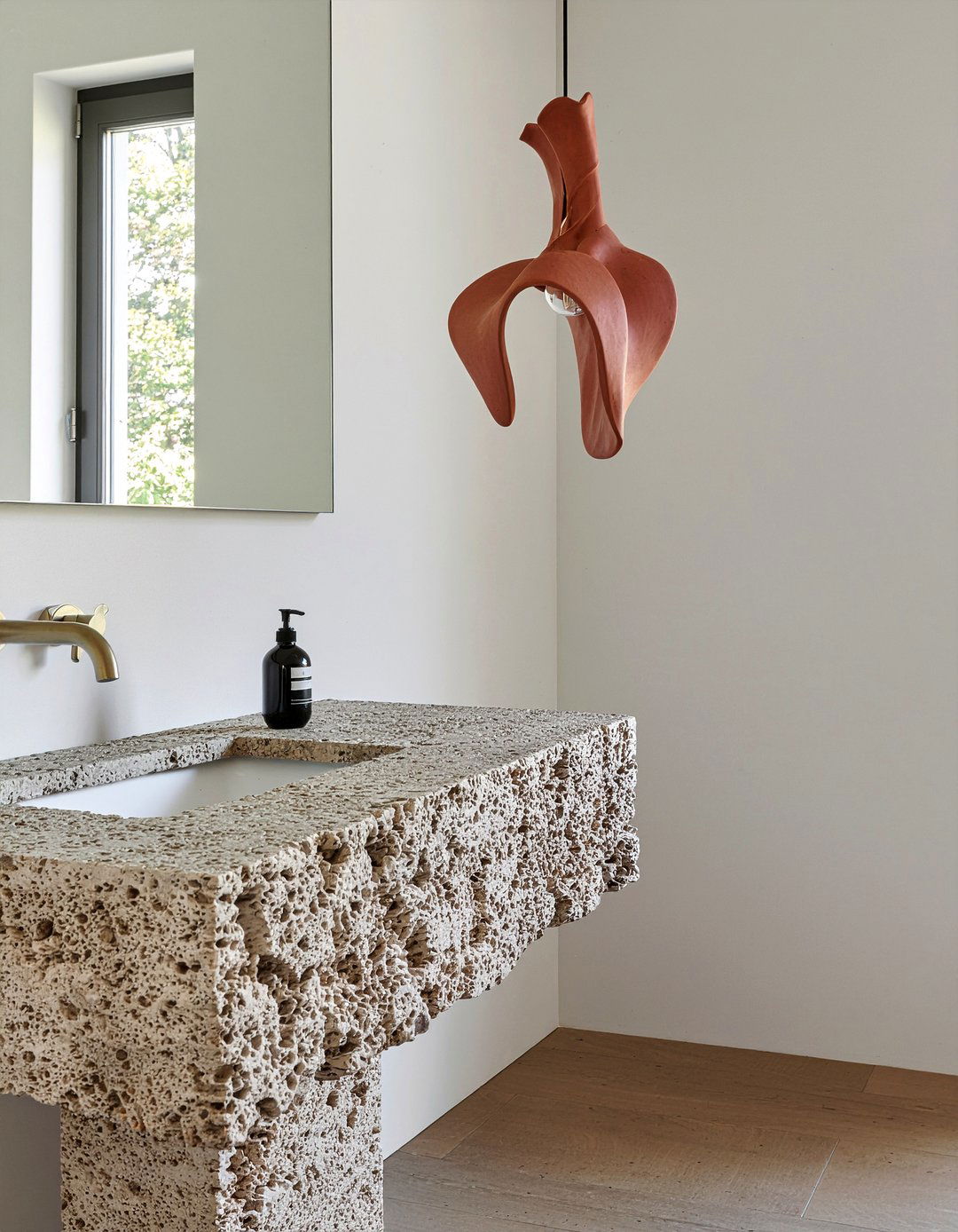 Sculptural Ceramic Pendant - 30 bathroom pendant light ideas