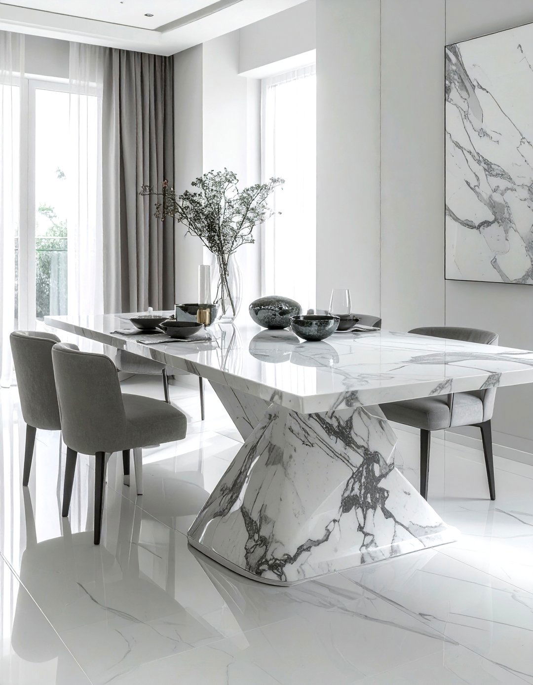 Sculptural Dining Table - 30 focal point dining room ideas