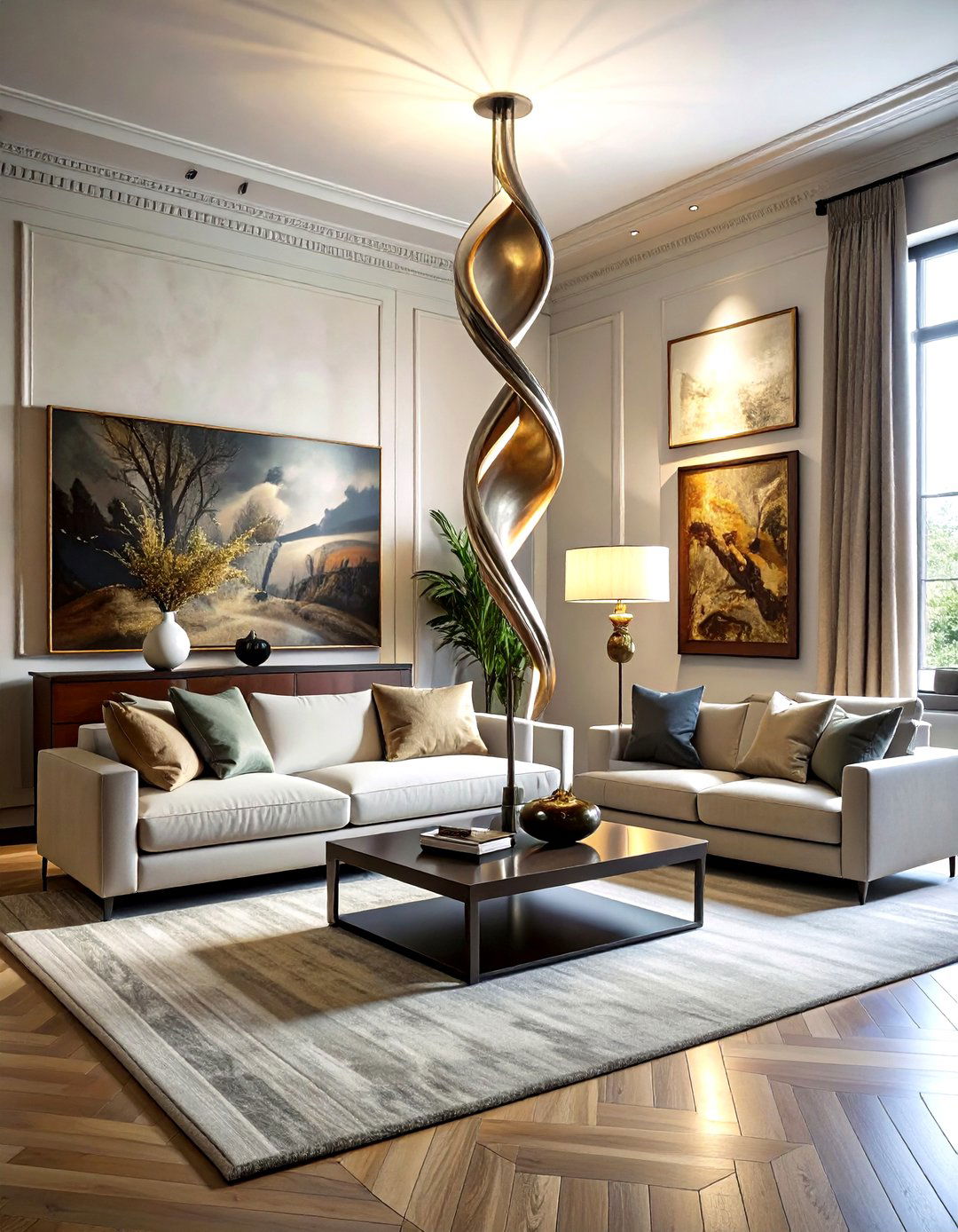 Sculptural Floor Lamp - 30 living room lighting design