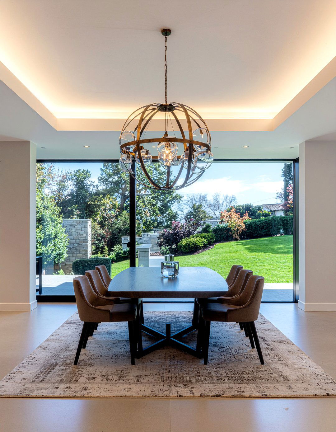 Sculptural Globe Chandelier - 30 globe chandelier dining room ideas