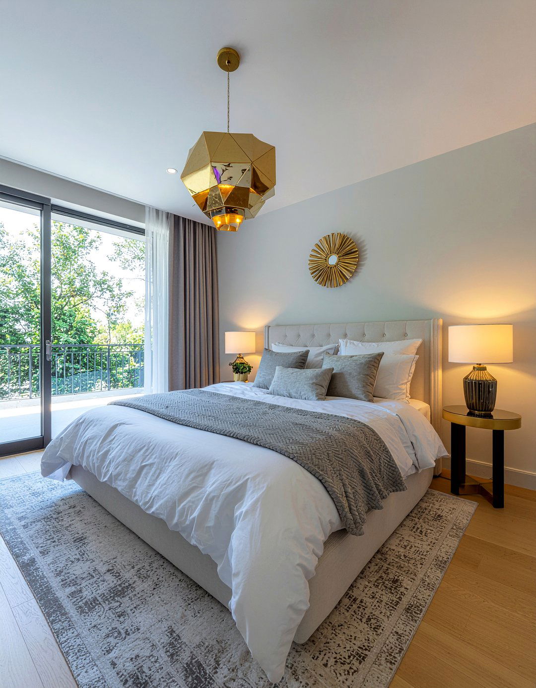 Sculptural Light Fixtures - 30 penthouse bedroom ideas