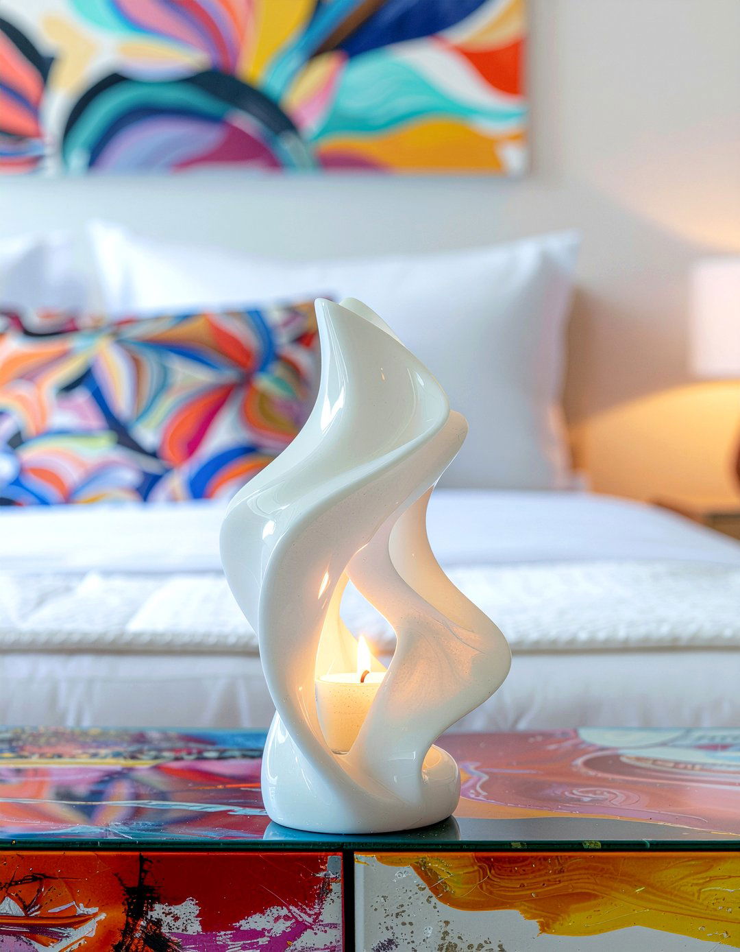 Sculptural Resin Shape - 30 bedroom candle holders