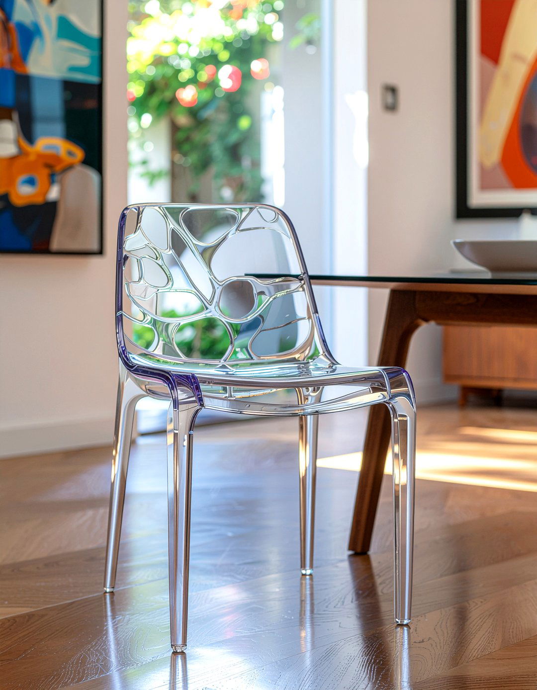 Sculptural Transparent Chair - 30 acrylic dining chair ideas