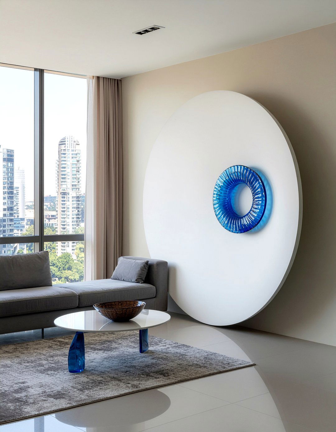 Sculptural Wall Niche - 30 living room niche ideas