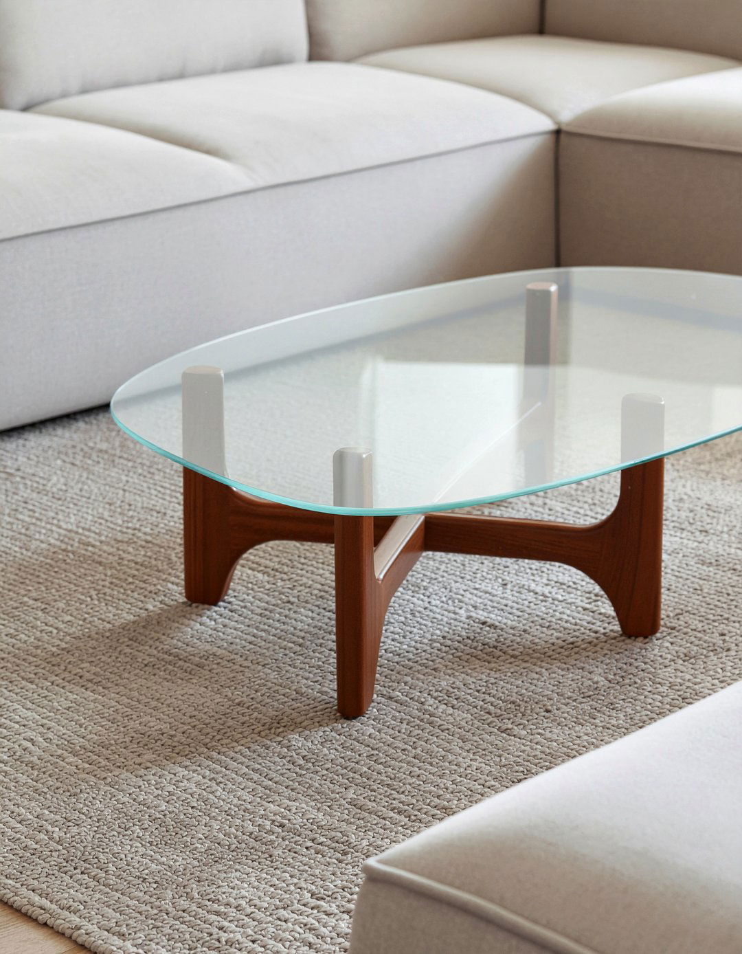 Sculptural Wood Coffee Table - 30 living room Danish modern furniture ideas