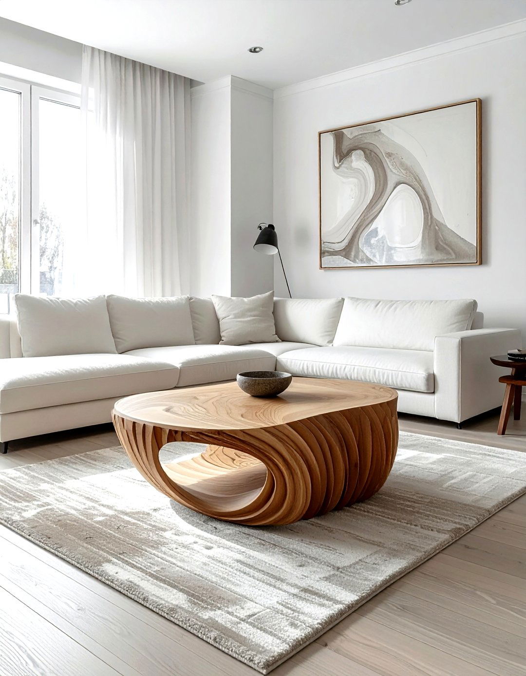Sculptural coffee table - 30 living room statement piece ideas