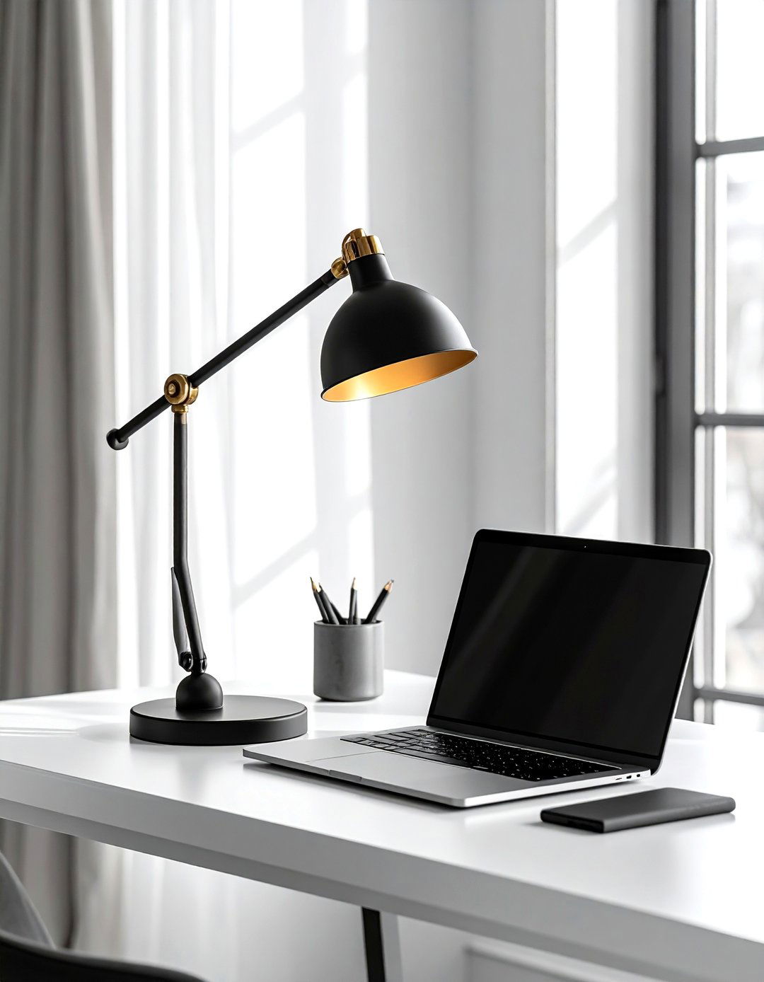 Sculptural desk lamp - 30 mid-century modern decor ideas