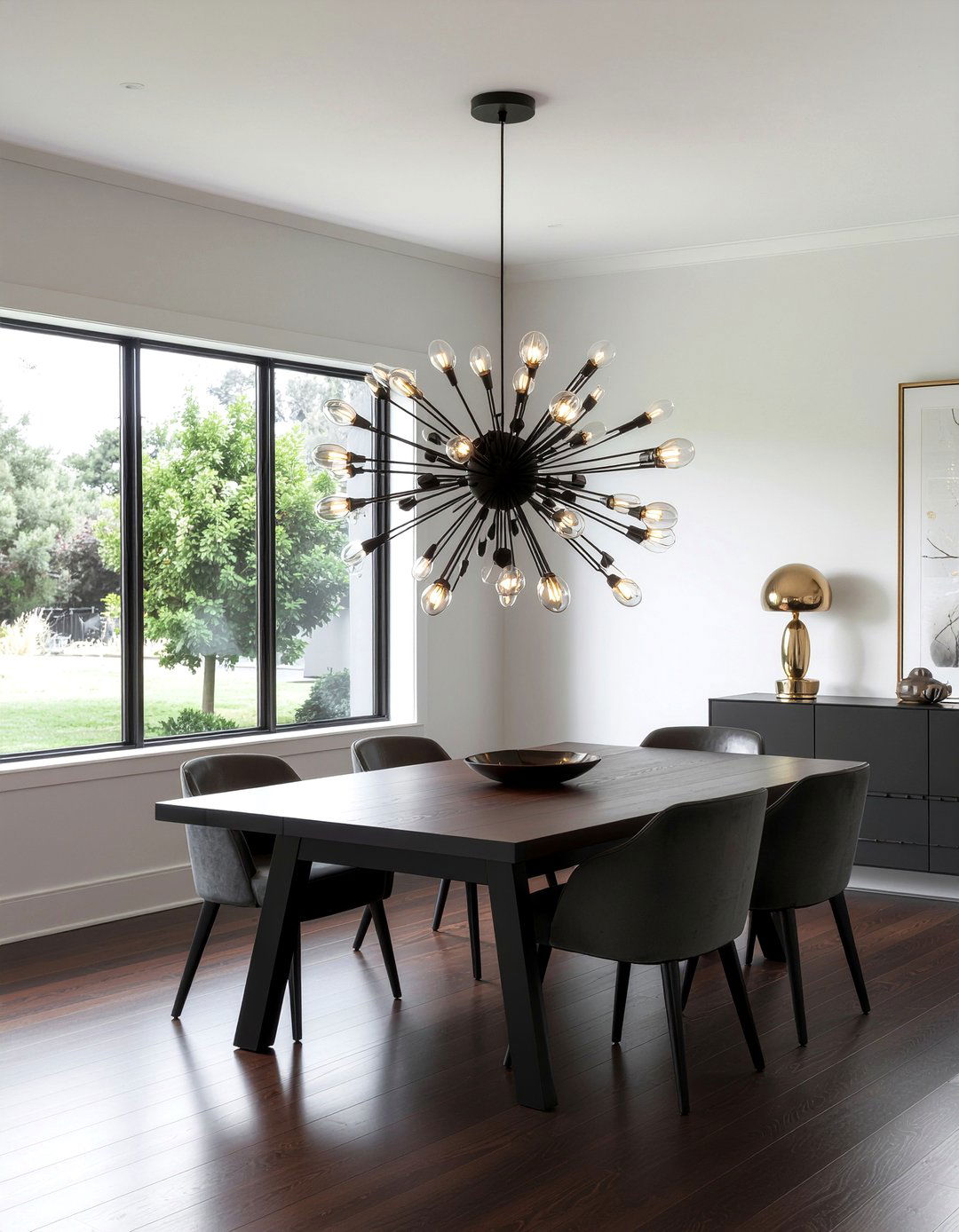 Sculptural pendant light - 30 dining room glow-up ideas