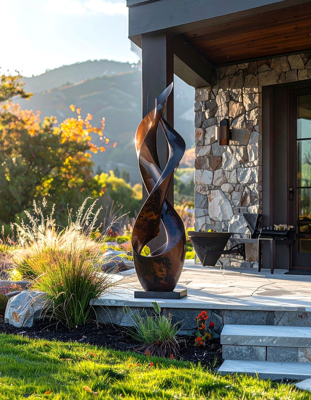 Sculptural porch art - 30 front porch decor ideas