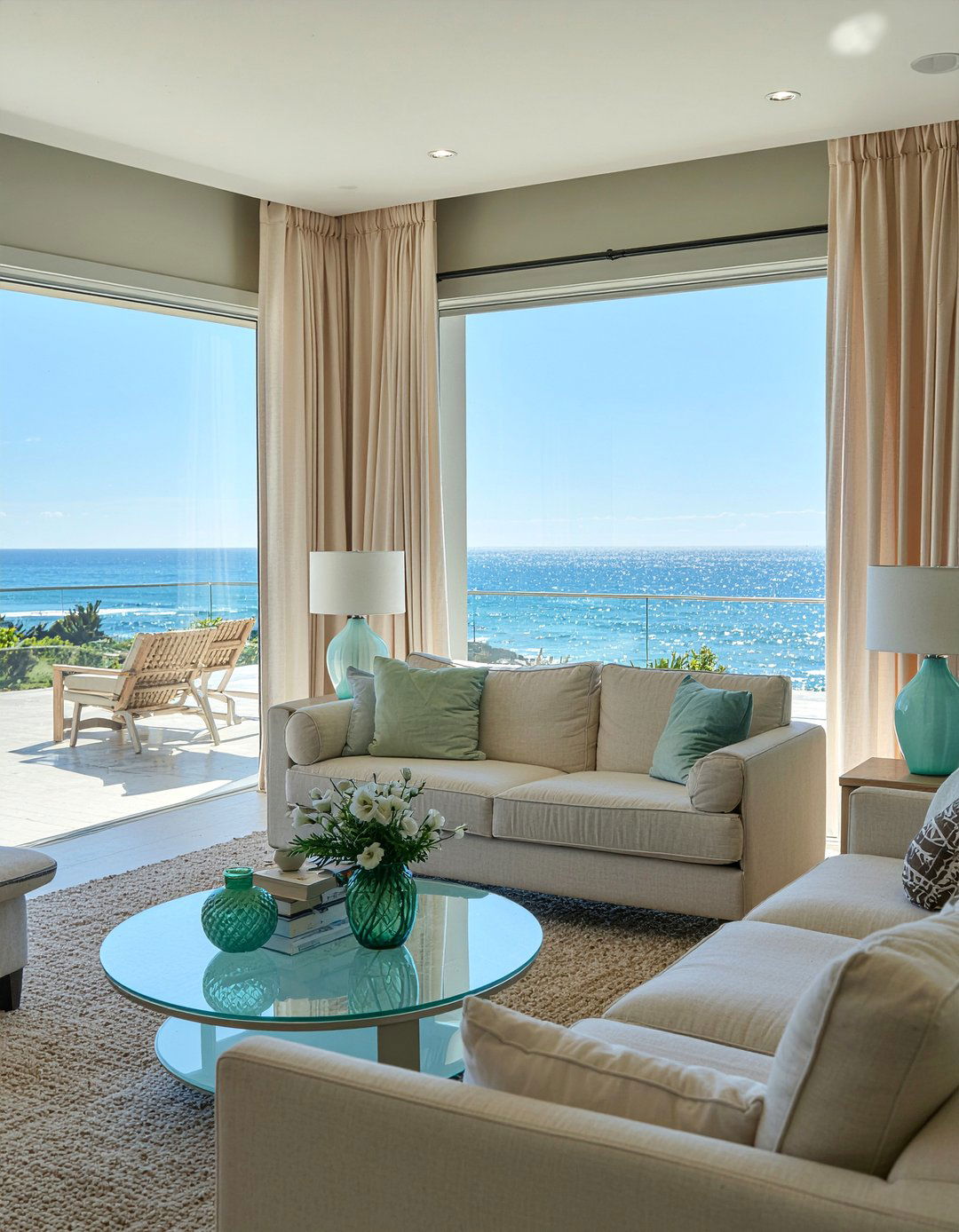 Sea Glass Living Room Colors - 30 beach themed living room ideas