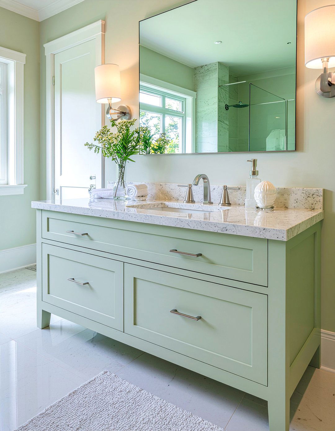 Sea Pearl Quartzite Bathroom - 30 quartzite bathroom ideas