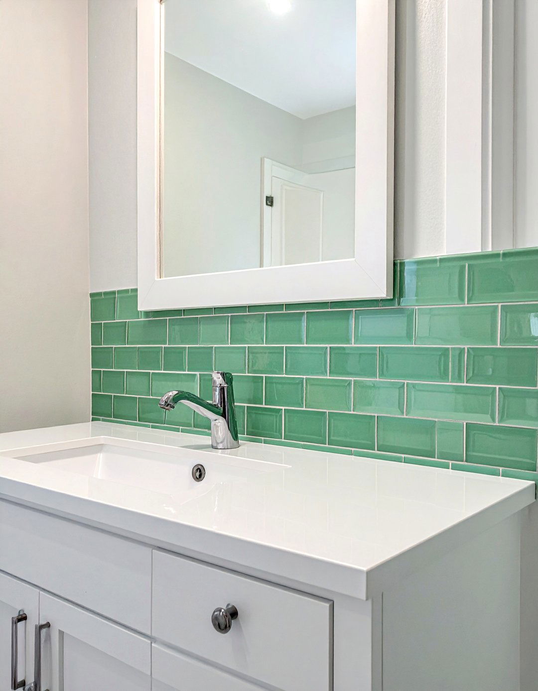 Sea glass green tile - 30 coastal bathroom ideas