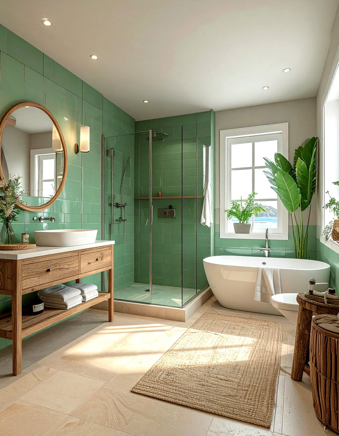 Seafoam Green Bathroom - 30 green bathroom decor ideas