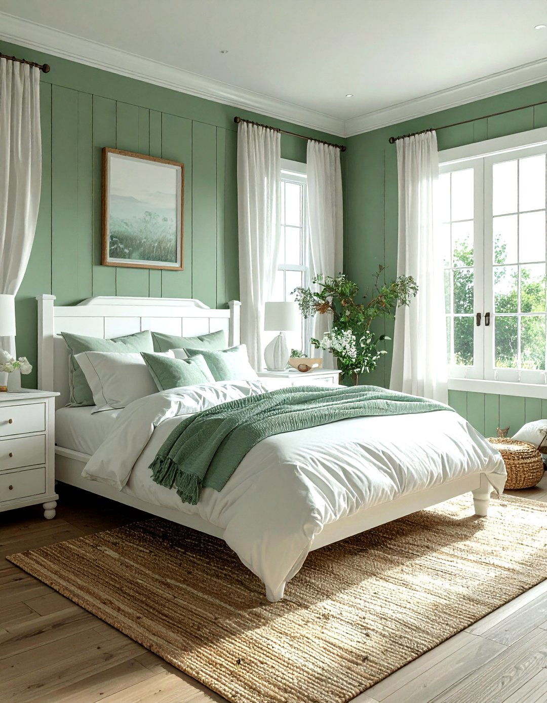 Seafoam Green Cottage Bedroom - 30 farmhouse green bedroom ideas