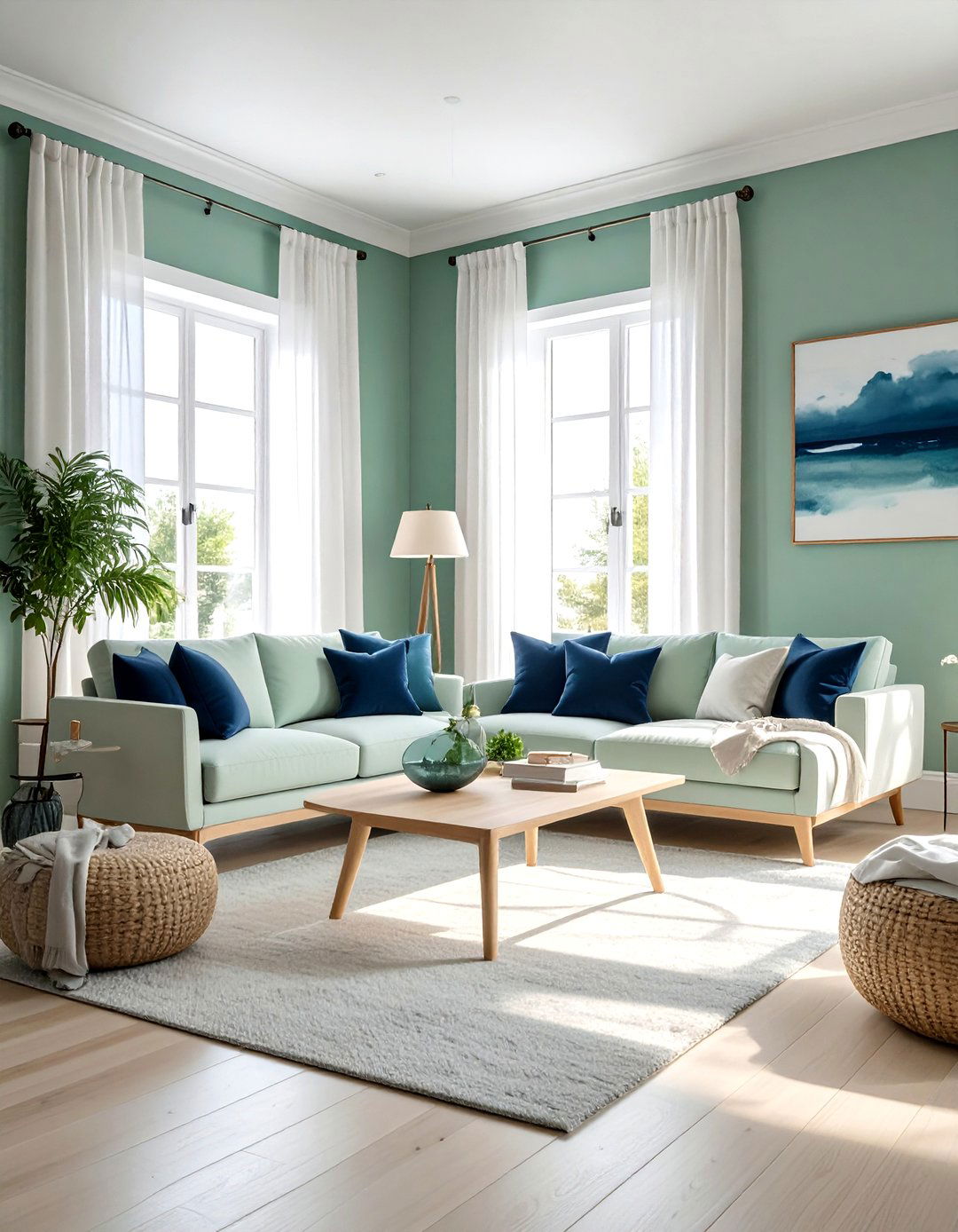 Seafoam Green Living Room - 30 modern green living room ideas