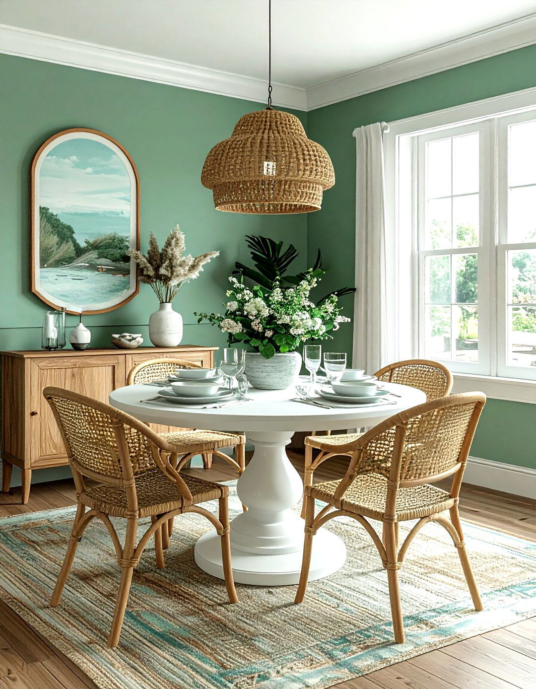 Seafoam green dining room - 30 green dining room decor ideas