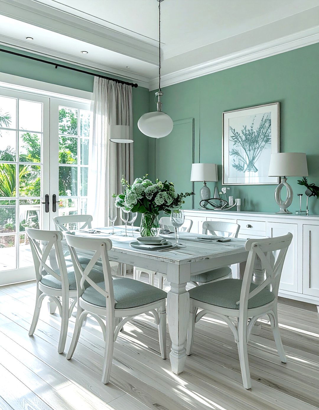 Seafoam green dining room - 30 cool green dining room ideas