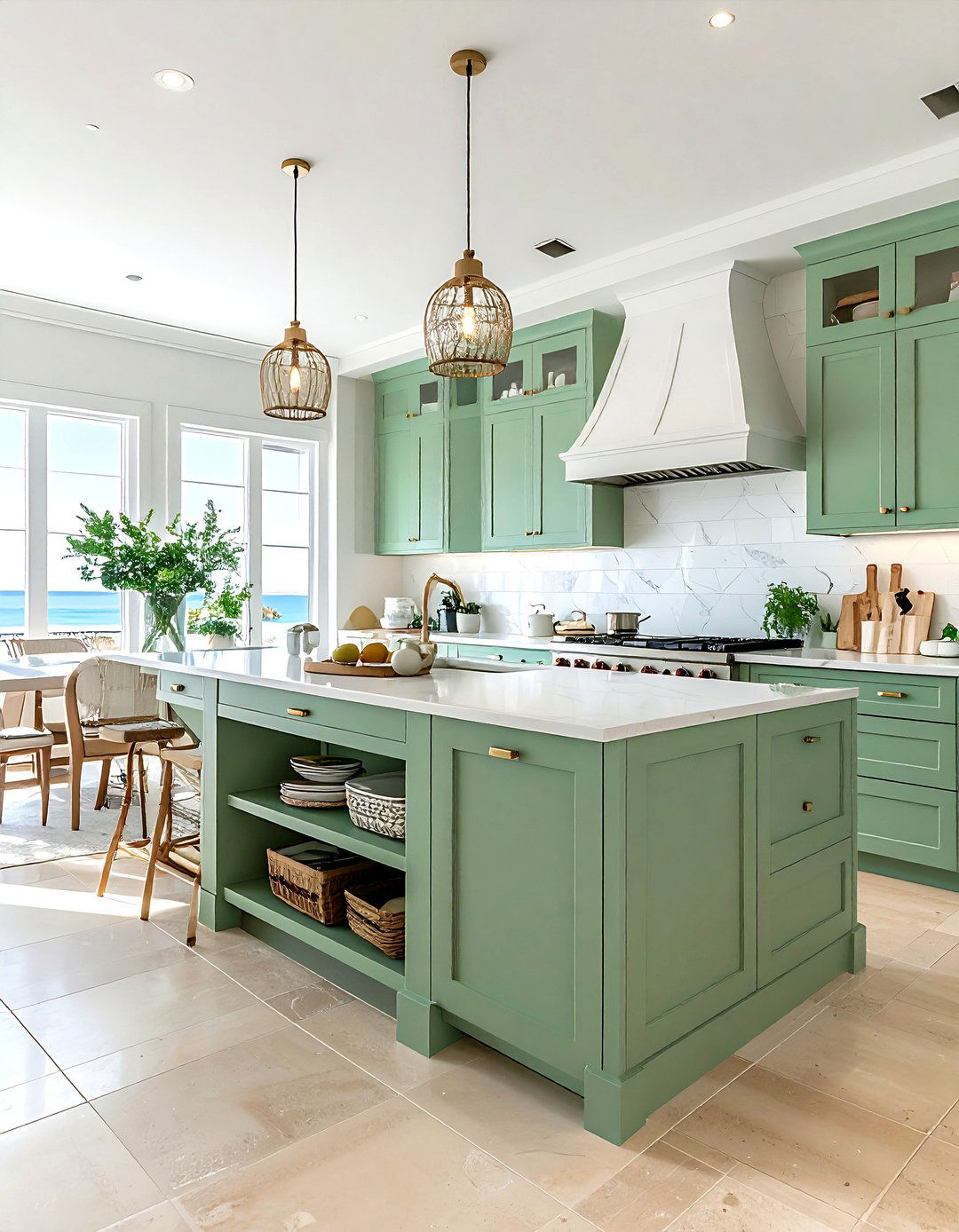 Seafoam green kitchen - 30 cool green kitchen ideas
