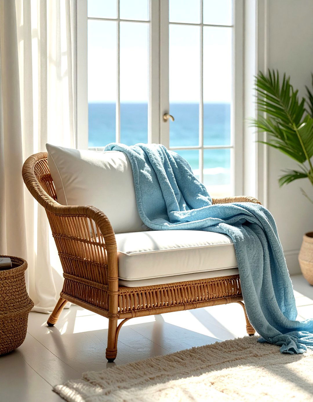 Seagrass Armchair - 30 living room beach furniture ideas