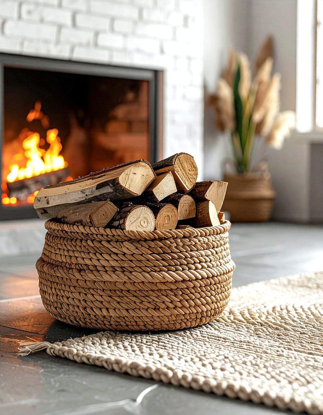 Seagrass Basket For Firewood - 30 seagrass basket ideas