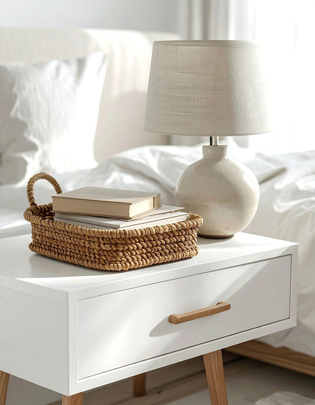 Seagrass Basket Nightstand Decor - 30 seagrass basket ideas